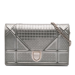 Metallic Patent Microcannage Diorama Wallet on Chain