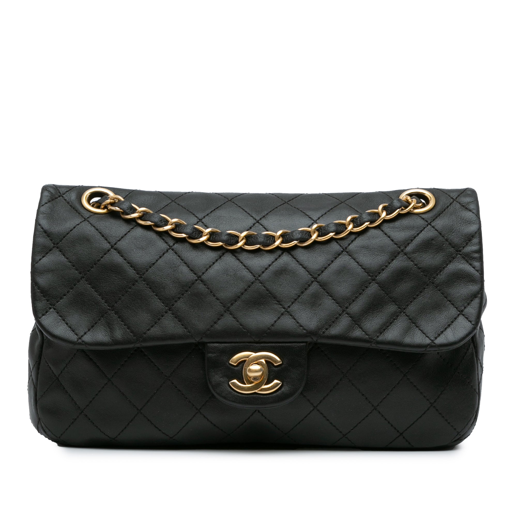 CC Quilted Lambskin Single Flap