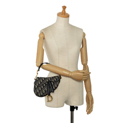 Mini Oblique Canvas Saddle Bag