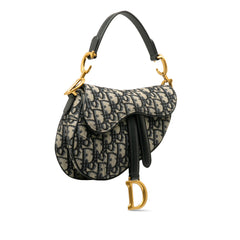 Mini Oblique Canvas Saddle Bag