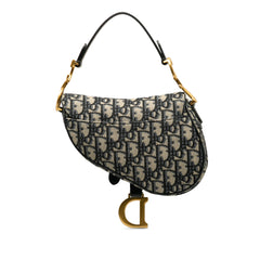 Mini Oblique Canvas Saddle Bag