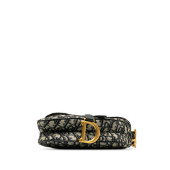 Mini Oblique Canvas Saddle Bag