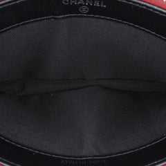 Bicolor Patent Double Zip Wallet on Chain