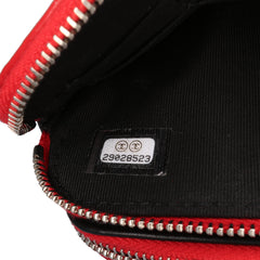 Bicolor Patent Double Zip Wallet on Chain