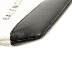 M Canvas Navy Clip Clutch