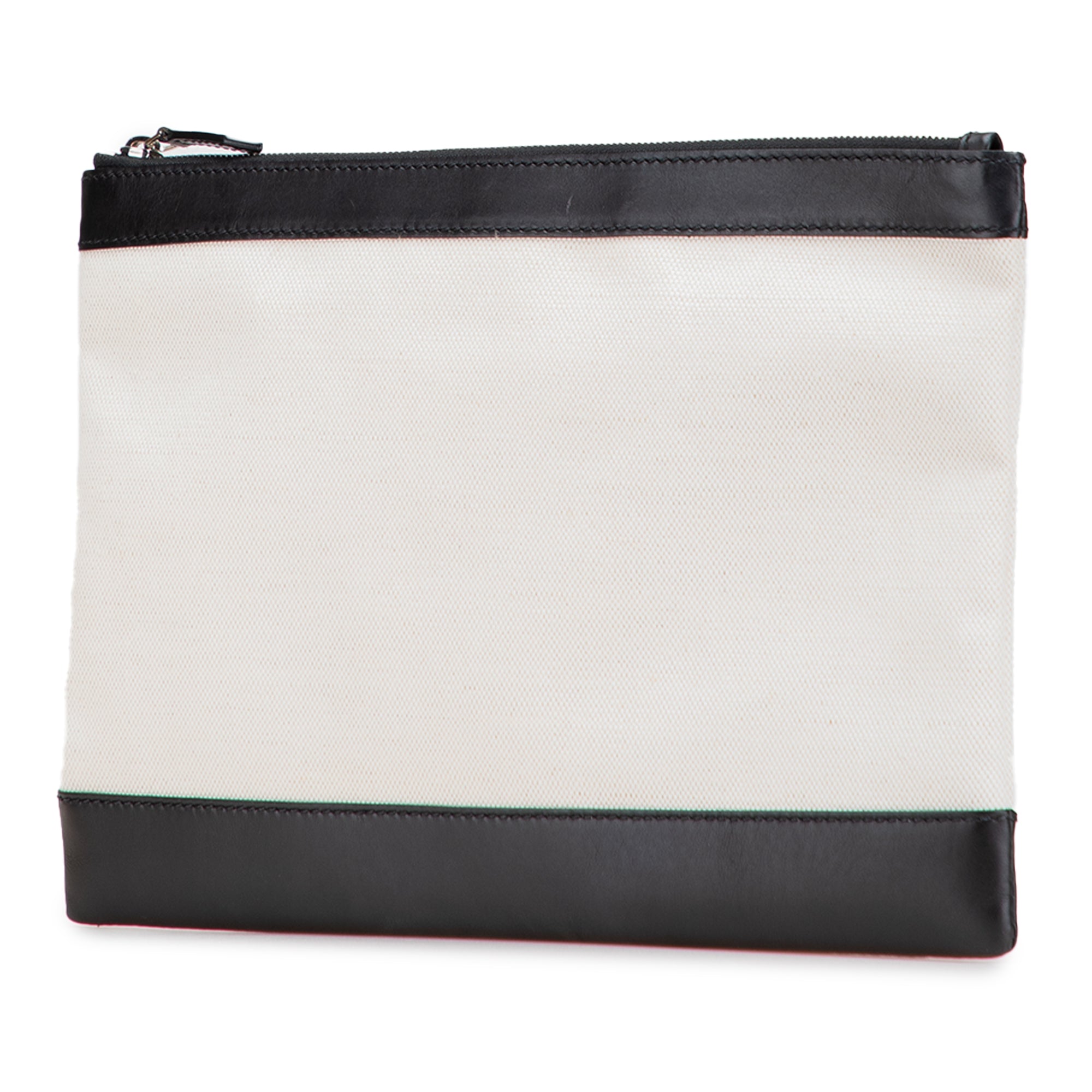 M Canvas Navy Clip Clutch