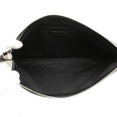 M Canvas Navy Clip Clutch