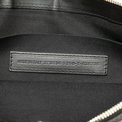 M Canvas Navy Clip Clutch