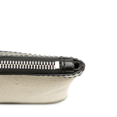 M Canvas Navy Clip Clutch