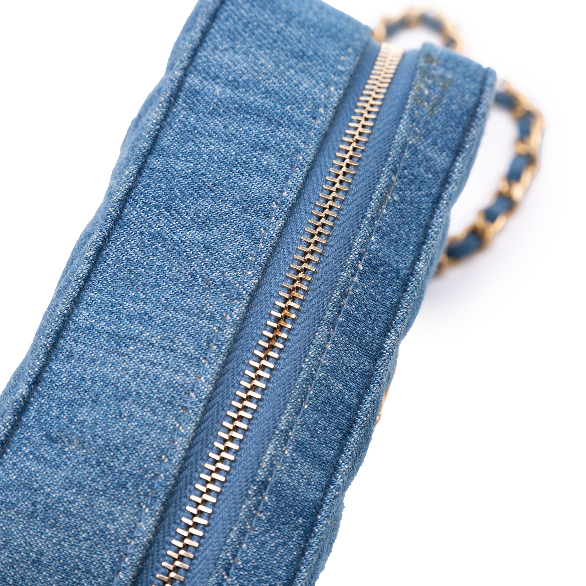 Quilted Denim Pearl Crush Camera Bag