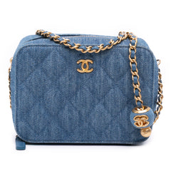 Quilted Denim Pearl Crush Camera Bag