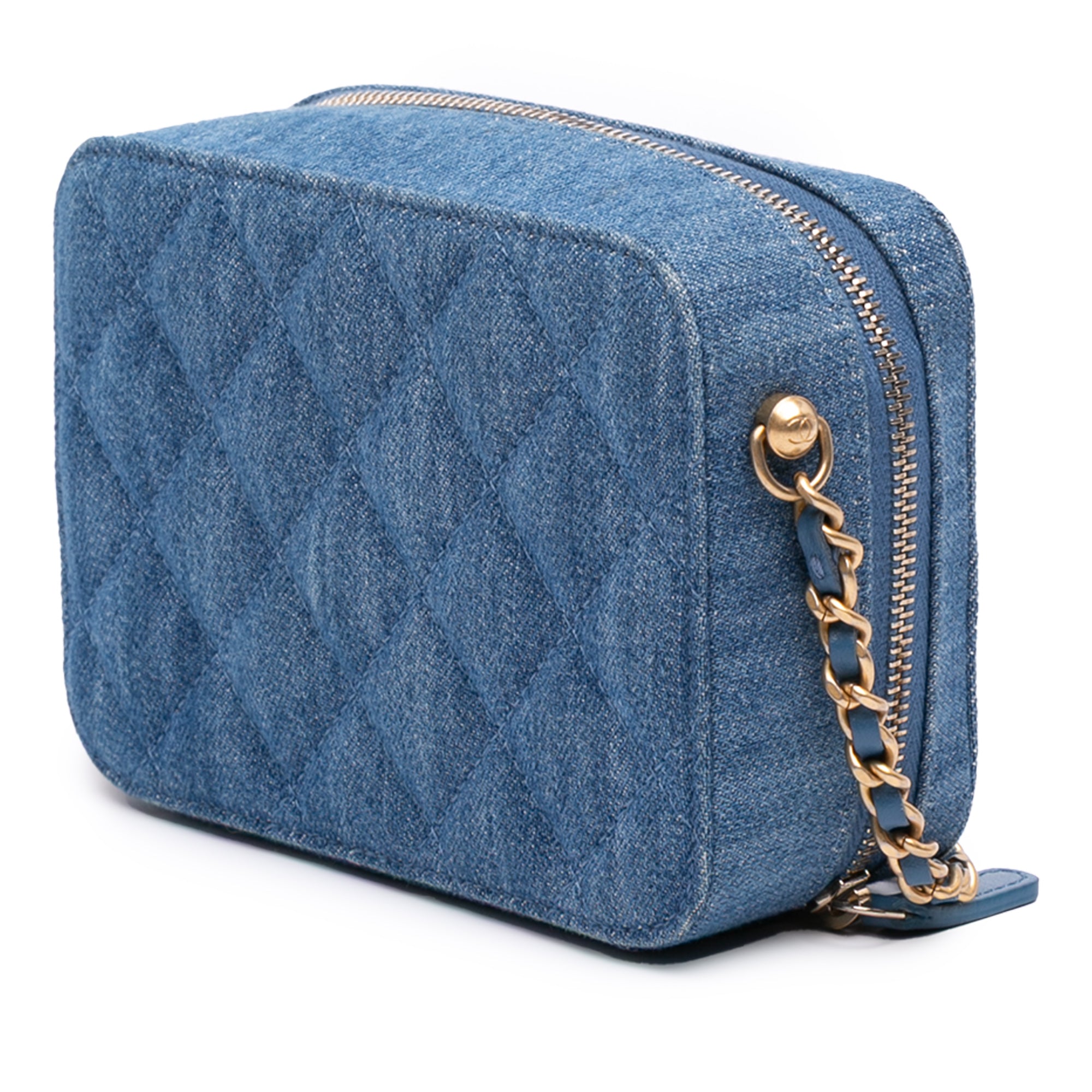 Quilted Denim Pearl Crush Camera Bag