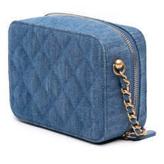 Quilted Denim Pearl Crush Camera Bag