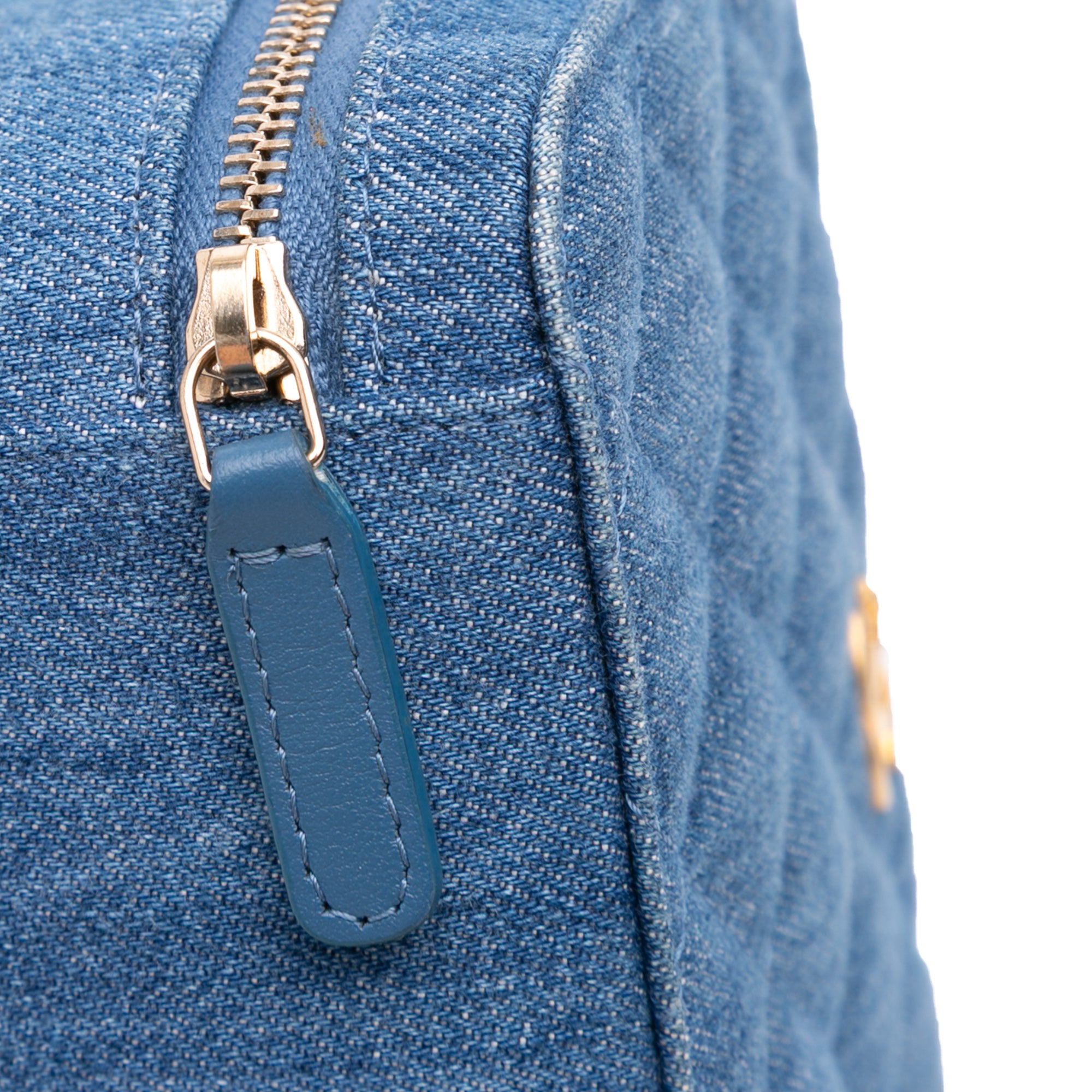 Quilted Denim Pearl Crush Camera Bag
