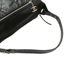 Paris Biarritz Quilted Coated Canvas Shoulder Bag