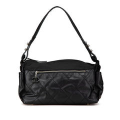 Paris Biarritz Quilted Coated Canvas Shoulder Bag