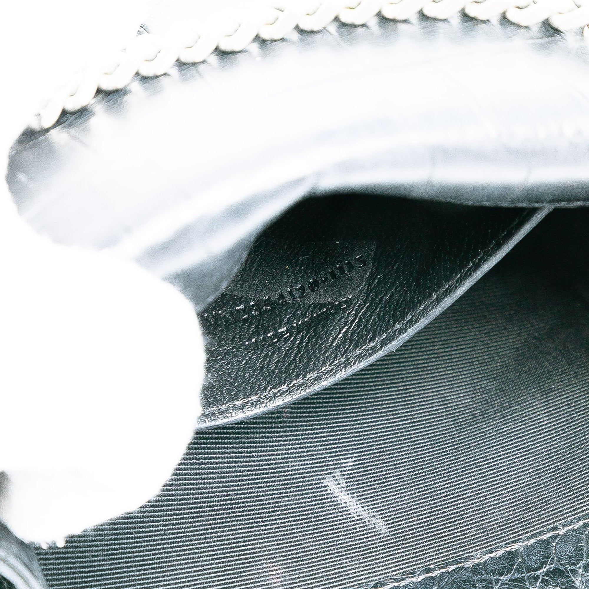 Small Croc Embossed Leather Monogram Kate Tassel Crossbody