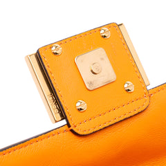 Mini Zucca Embossed Leather Baguette Satchel