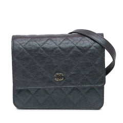 Quilted Caviar Square Wallet on Chain