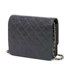 Quilted Caviar Square Wallet on Chain