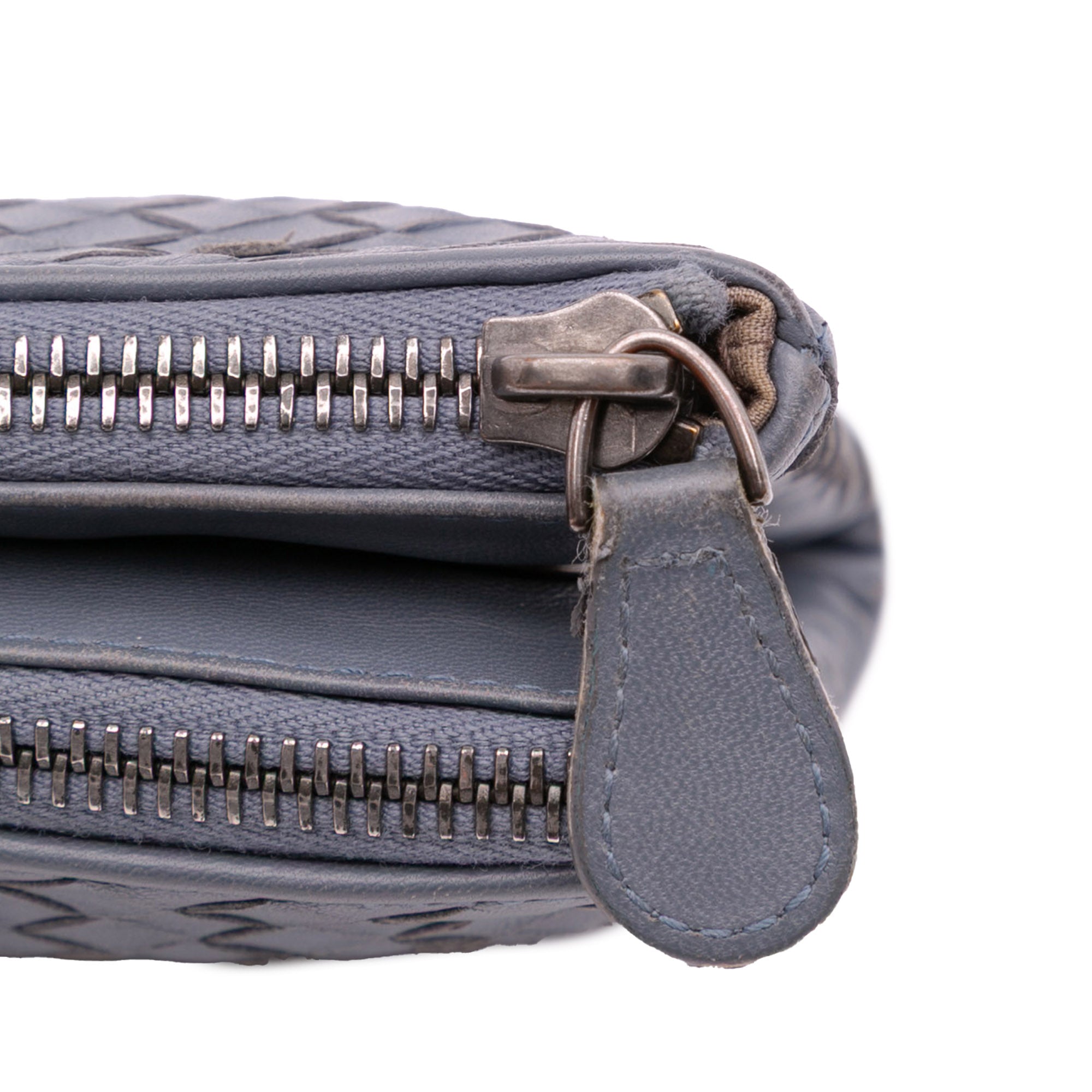 Nappa Intrecciato Double Zip Clutch