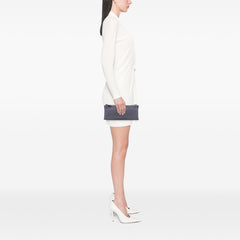 Nappa Intrecciato Double Zip Clutch