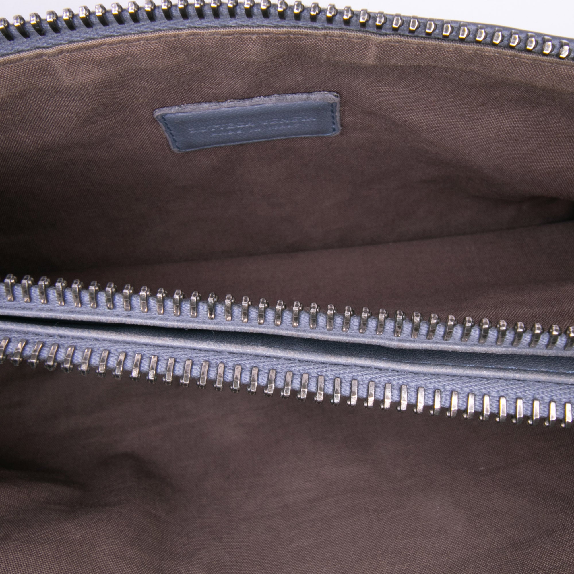 Nappa Intrecciato Double Zip Clutch