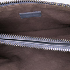 Nappa Intrecciato Double Zip Clutch