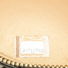 Mini Lambskin Golden Plate Round Clutch with Chain