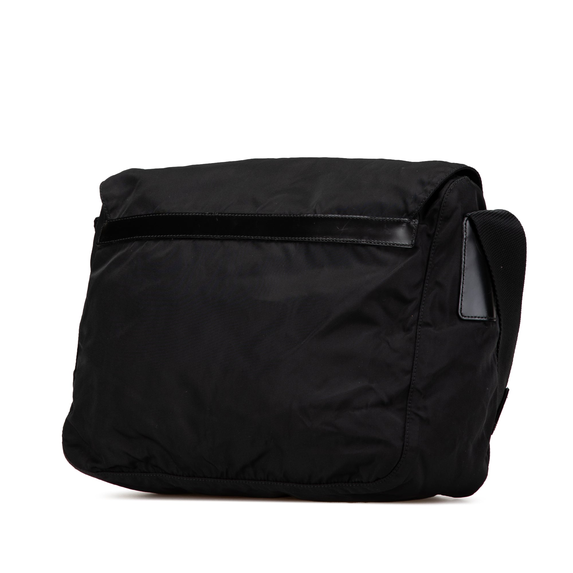 Tessuto Zip Double Buckle Messenger Bag