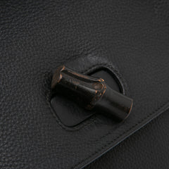 Large Leather Bamboo Daily Satchel