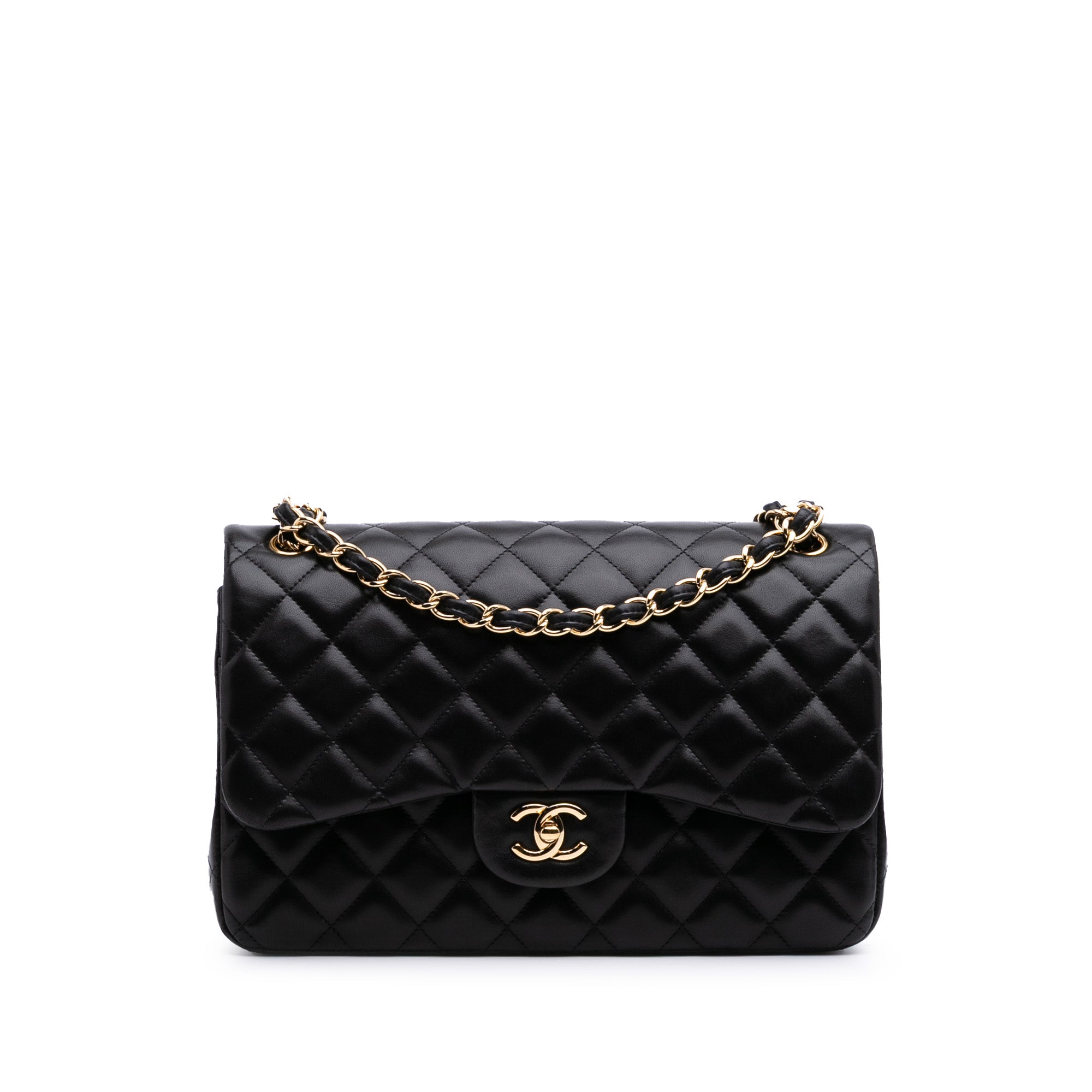 Jumbo Classic Lambskin Double Flap