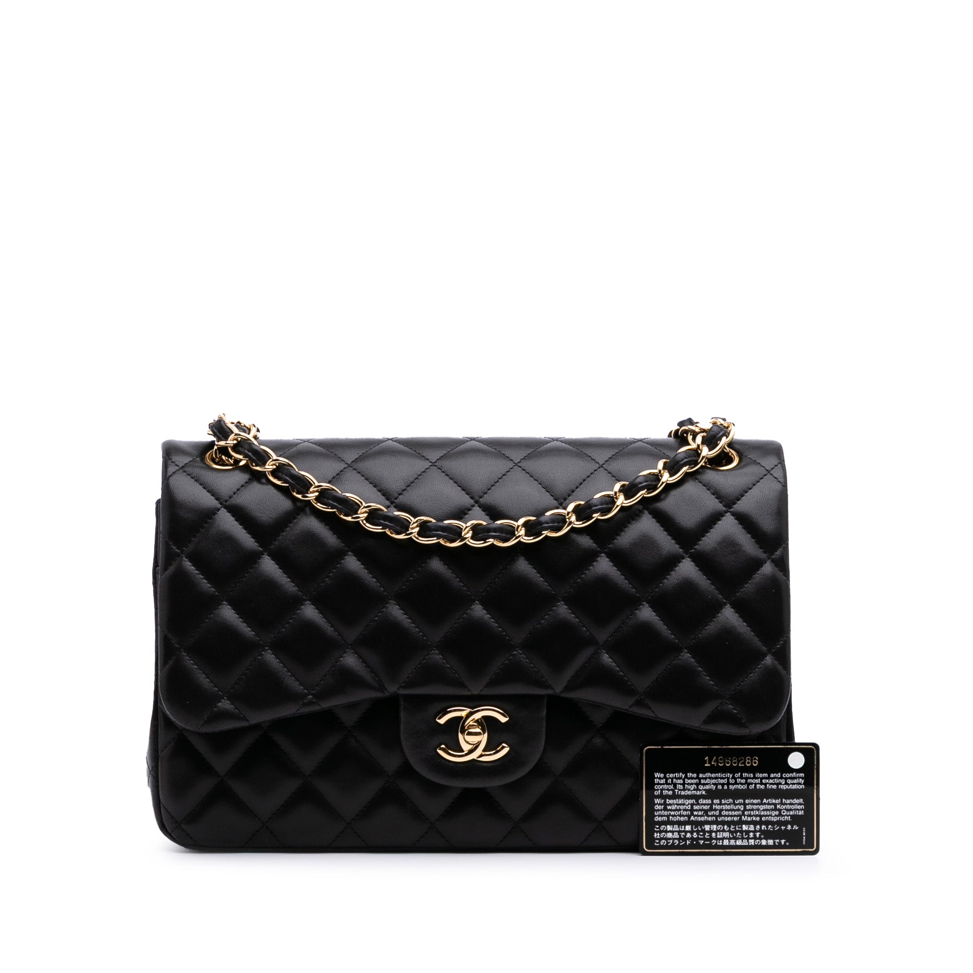 Jumbo Classic Lambskin Double Flap