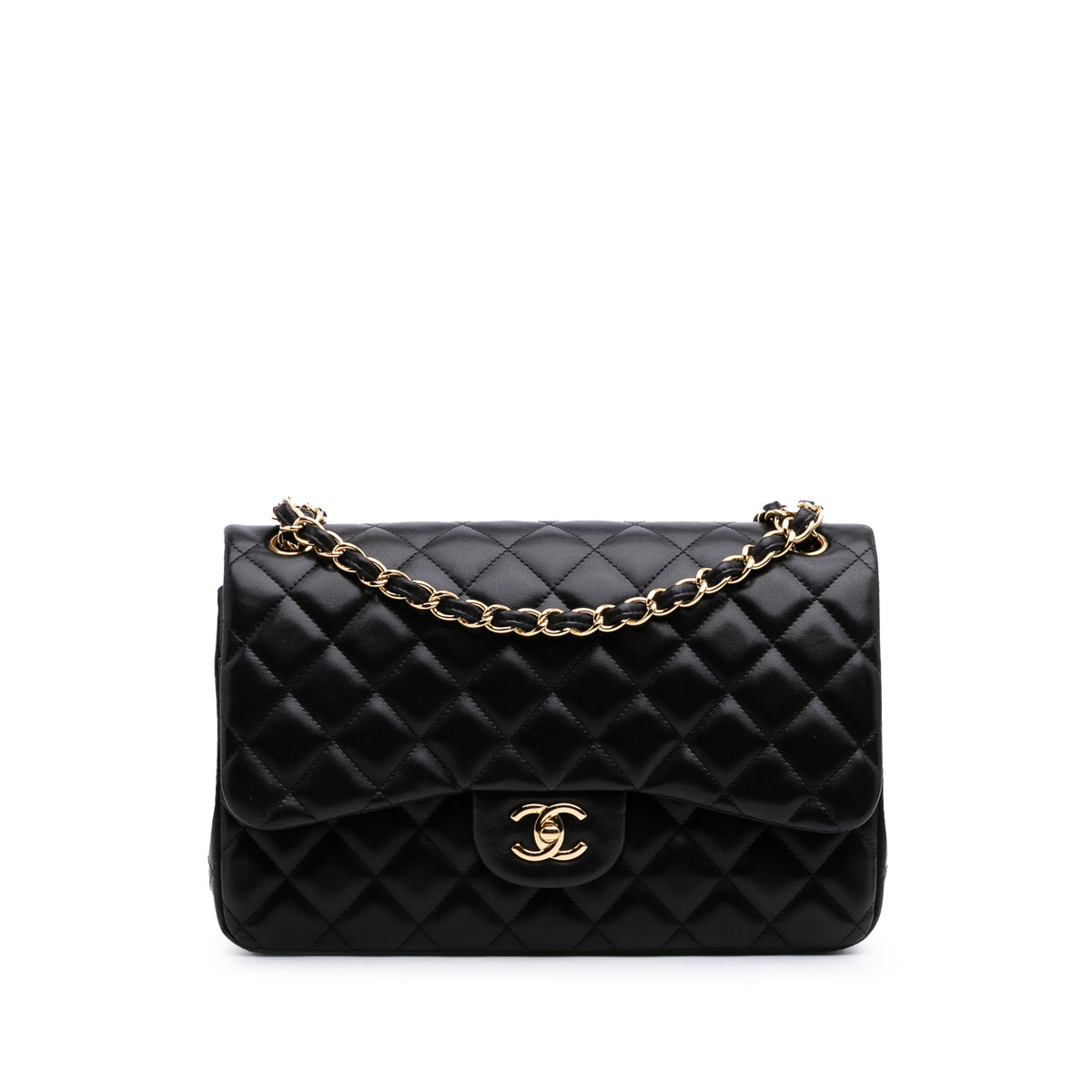 Jumbo Classic Lambskin Double Flap