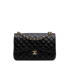 Jumbo Classic Lambskin Double Flap