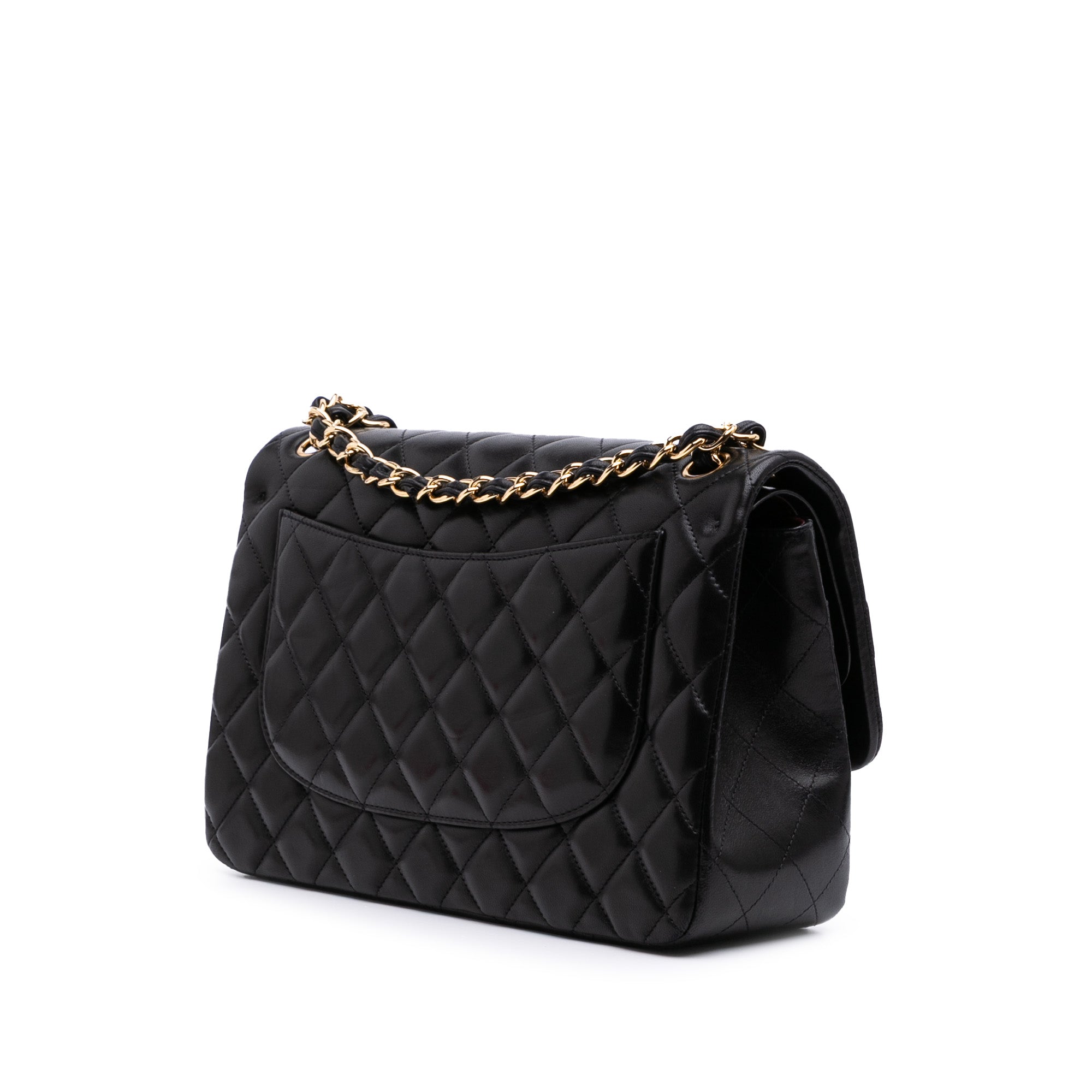 Jumbo Classic Lambskin Double Flap
