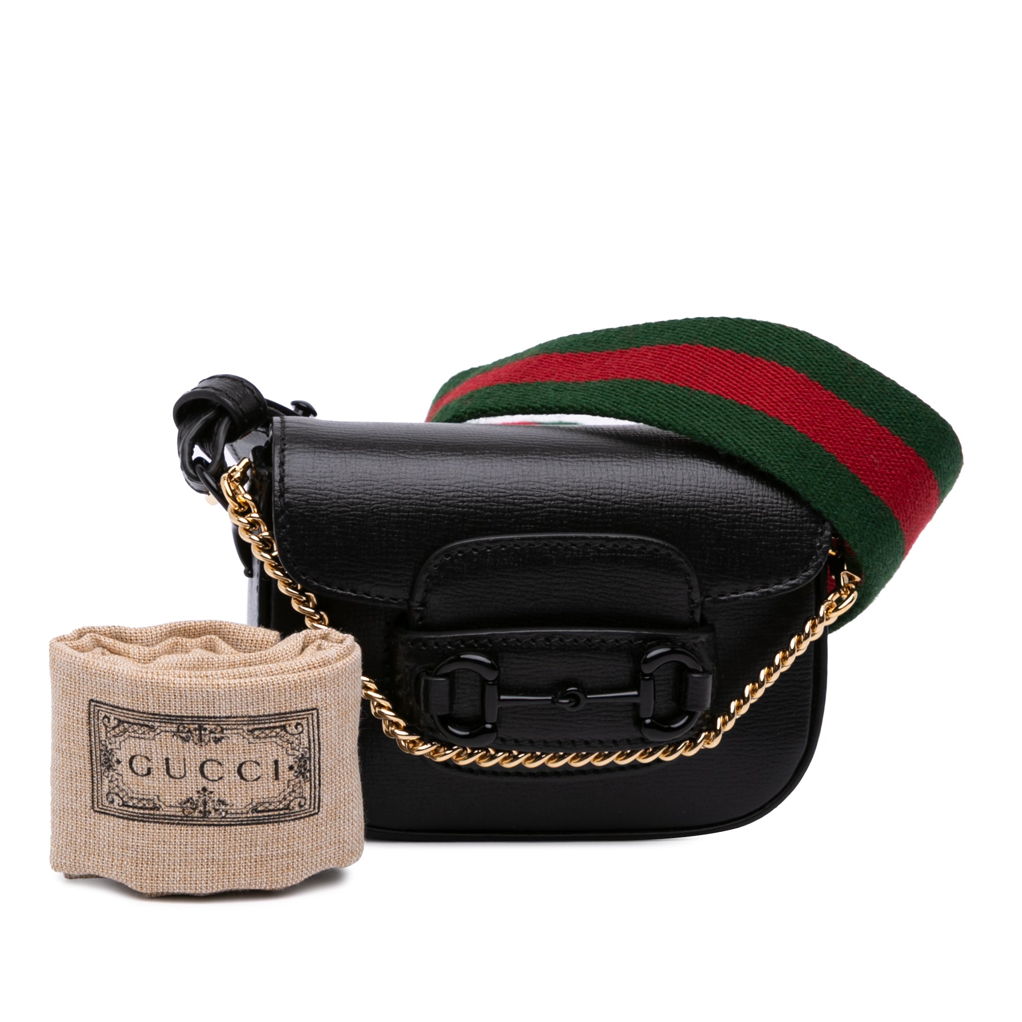 Mini Leather Horsebit 1955 Web Satchel