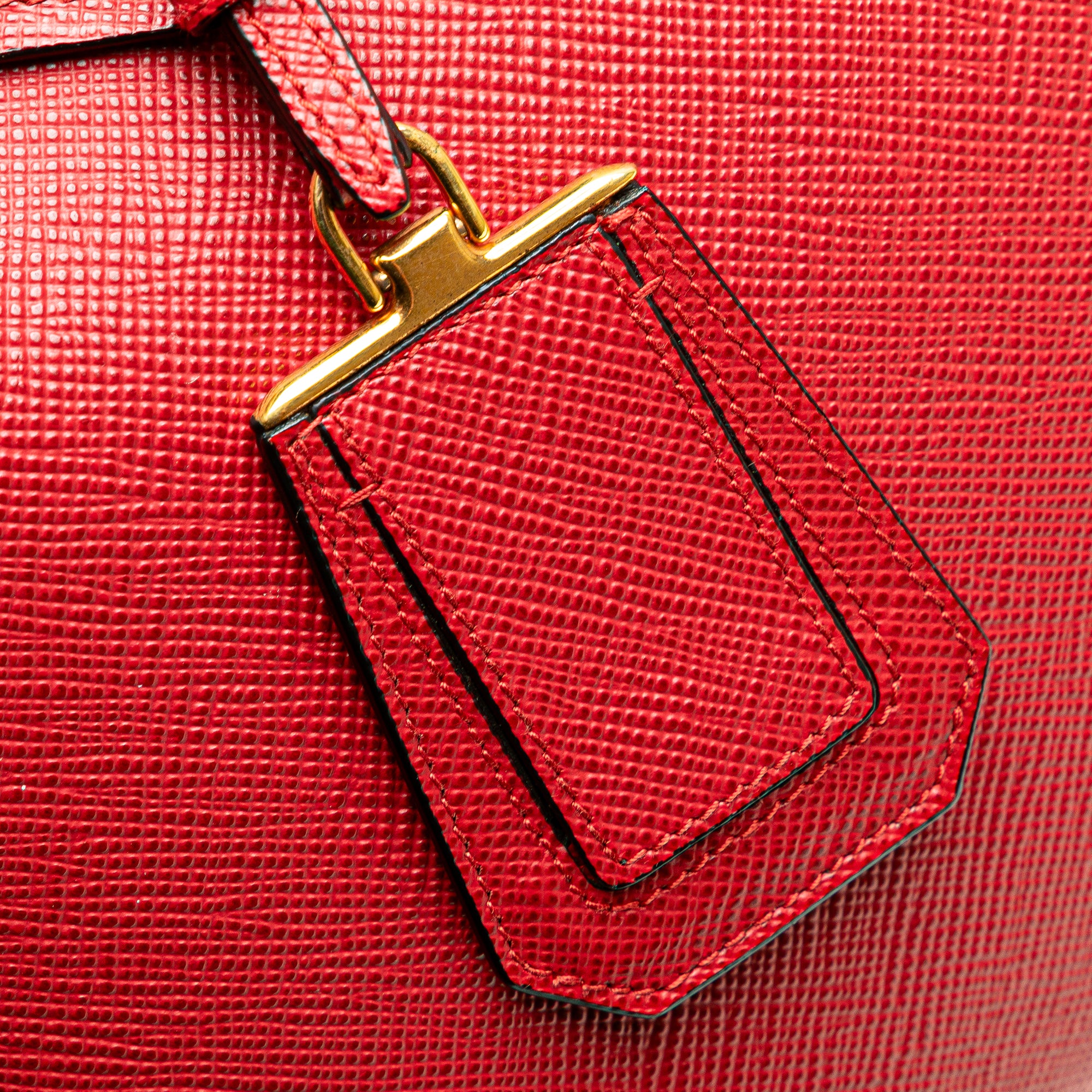 Medium Saffiano Cuir Double Satchel