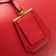 Medium Saffiano Cuir Double Satchel