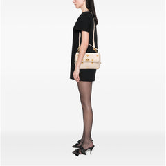 Large Grained Calfskin Roman Stud Satchel