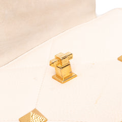 Large Grained Calfskin Roman Stud Satchel