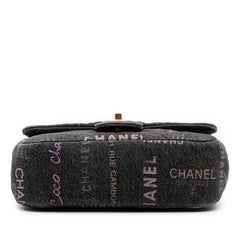 Mini Rectangular Quilted Denim Mood Flap