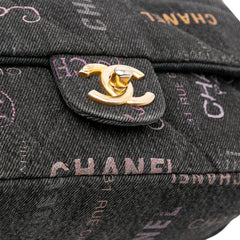 Mini Rectangular Quilted Denim Mood Flap