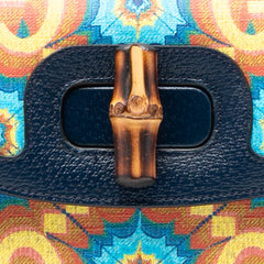 100th Anniversary Medium GG Coated Canvas Kaleidoscope 1947 Bamboo Top Handle Bag