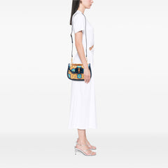 100th Anniversary Medium GG Coated Canvas Kaleidoscope 1947 Bamboo Top Handle Bag