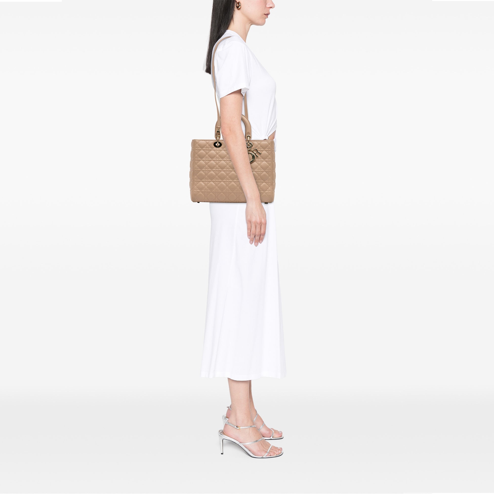 Large Lambskin Cannage Lady Dior