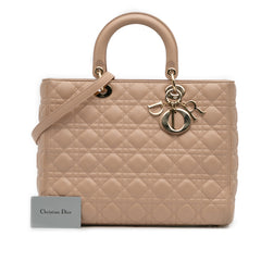 Large Lambskin Cannage Lady Dior