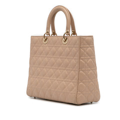 Large Lambskin Cannage Lady Dior