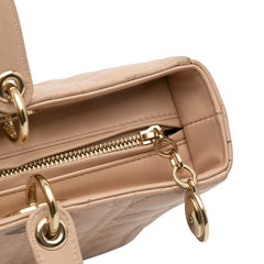 Large Lambskin Cannage Lady Dior