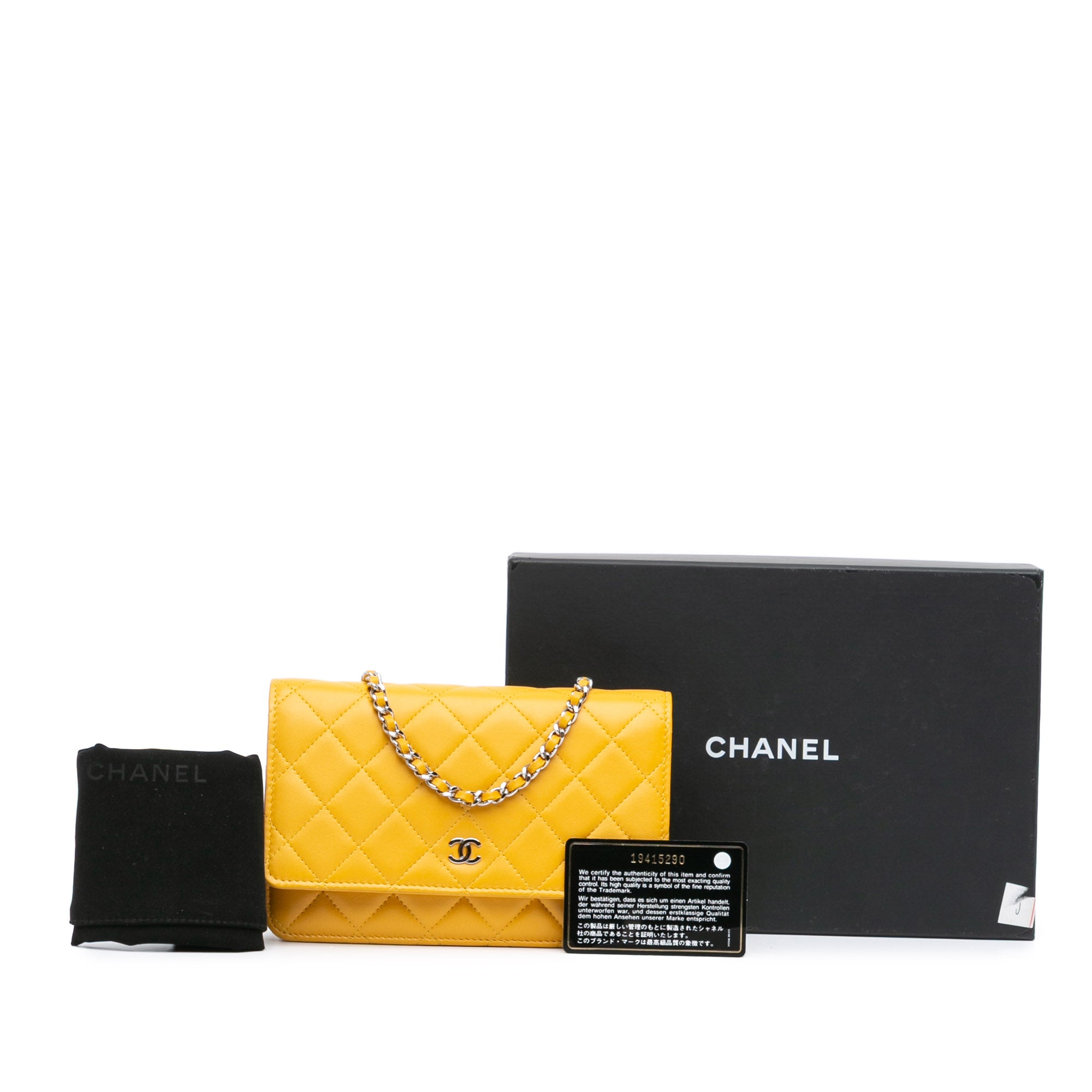 CC Quilted Lambskin Wallet On Chain